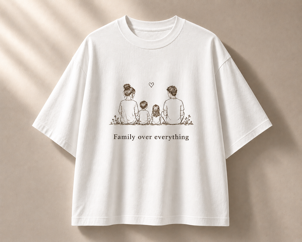 Family Over Everything – Unisex Oversized Tee