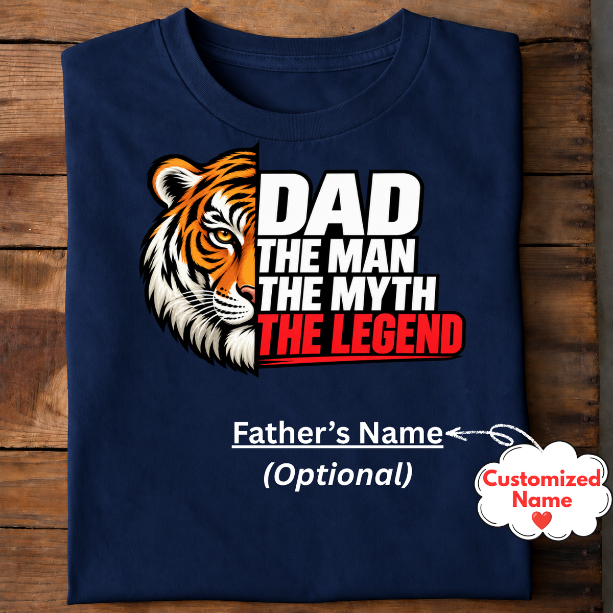 Personalized Dad T-Shirt – The Man, The Myth, The Legend