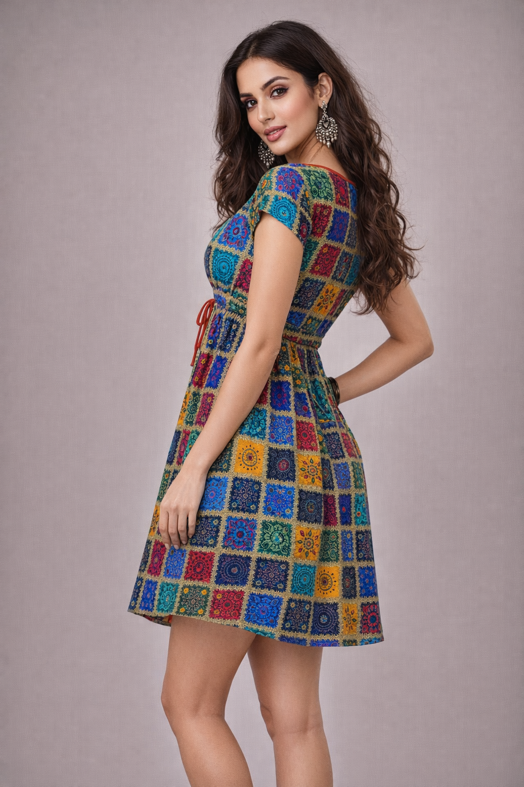 Veloura Mosaic Charm Flare Dress