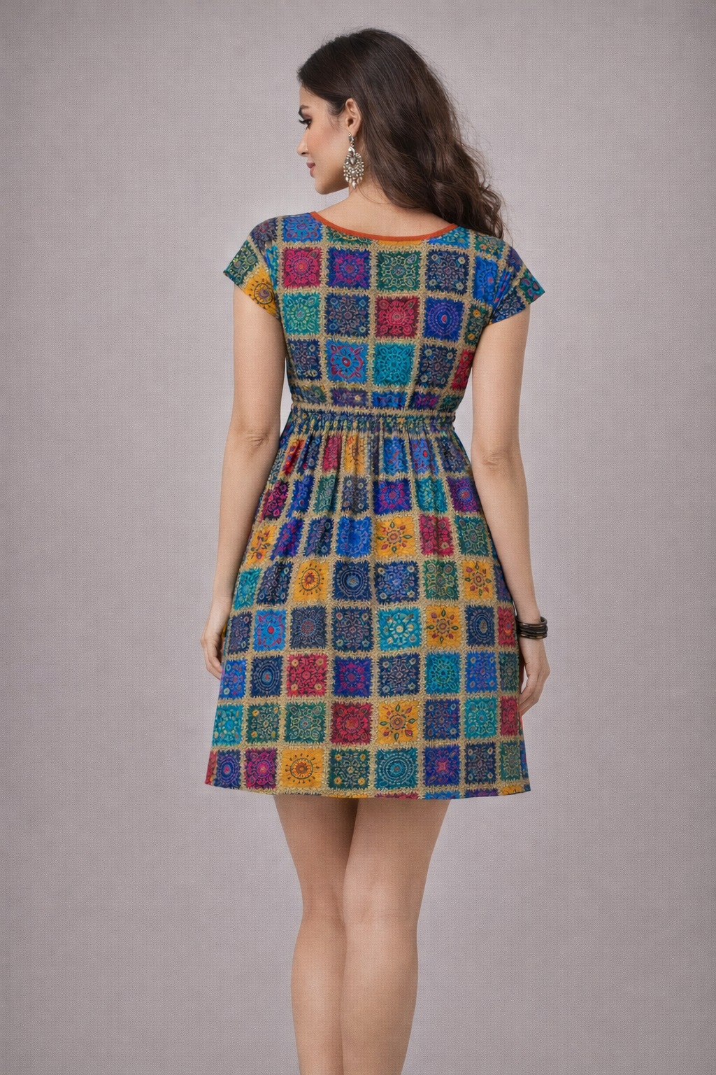 Veloura Mosaic Charm Flare Dress