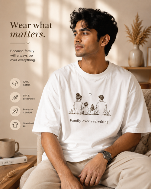 Family Over Everything – Unisex Oversized Tee