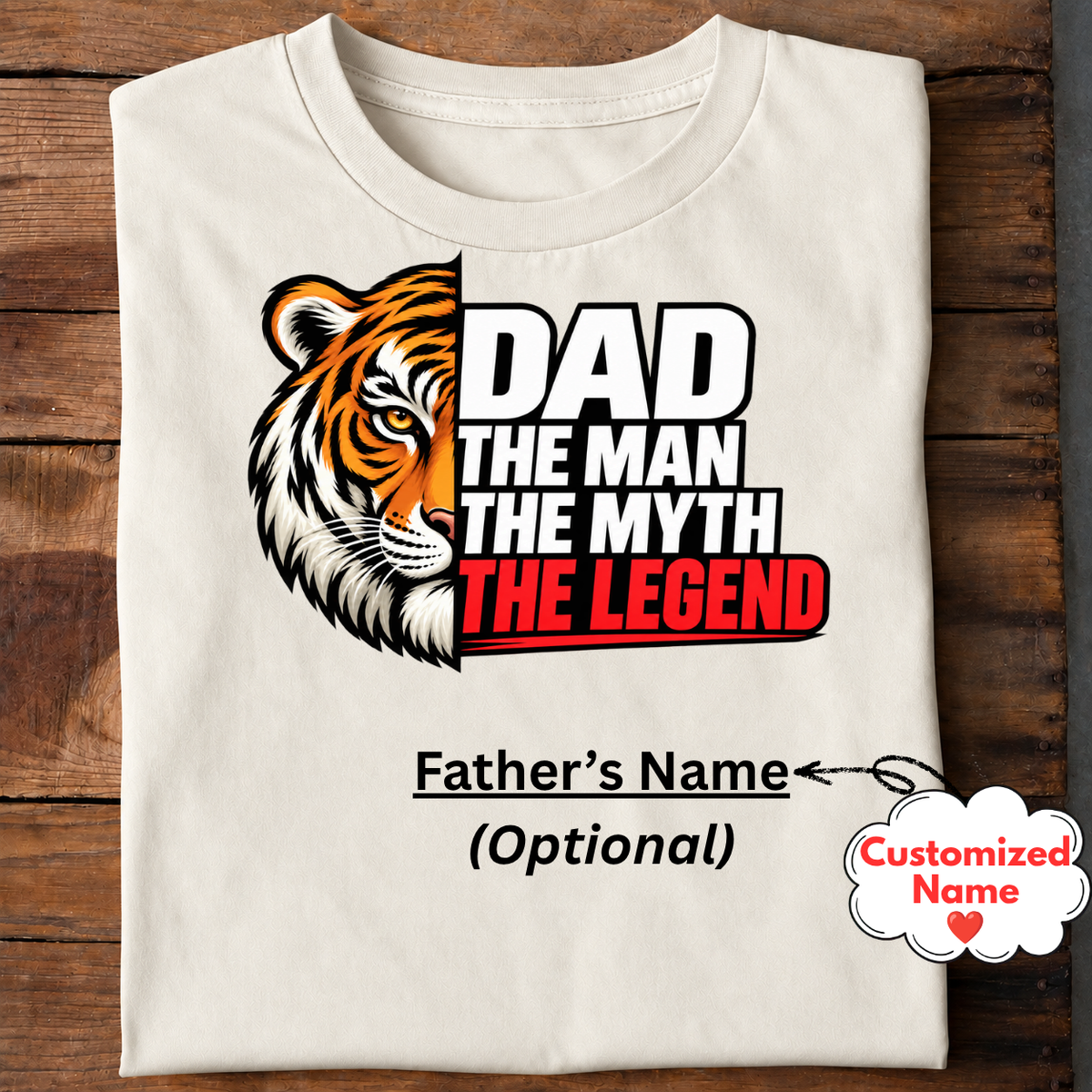Personalized Dad T-Shirt – The Man, The Myth, The Legend