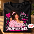 December Girl Custom Name T-Shirt