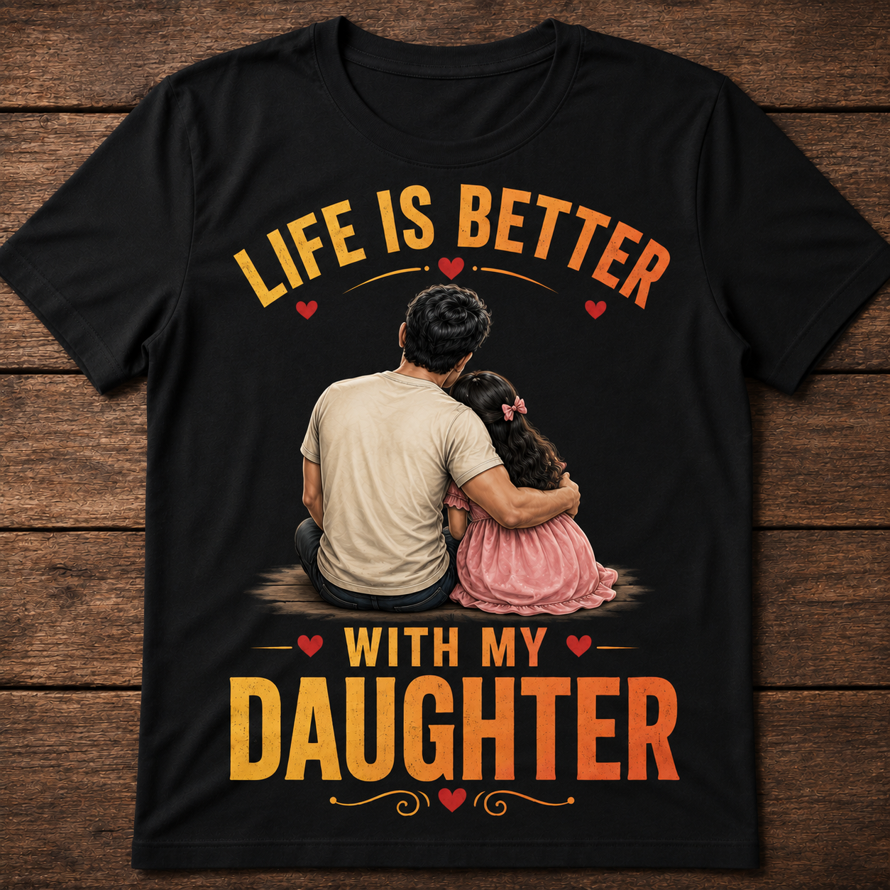 Life Is Better With My Daughter – Father Daughter T-Shirt