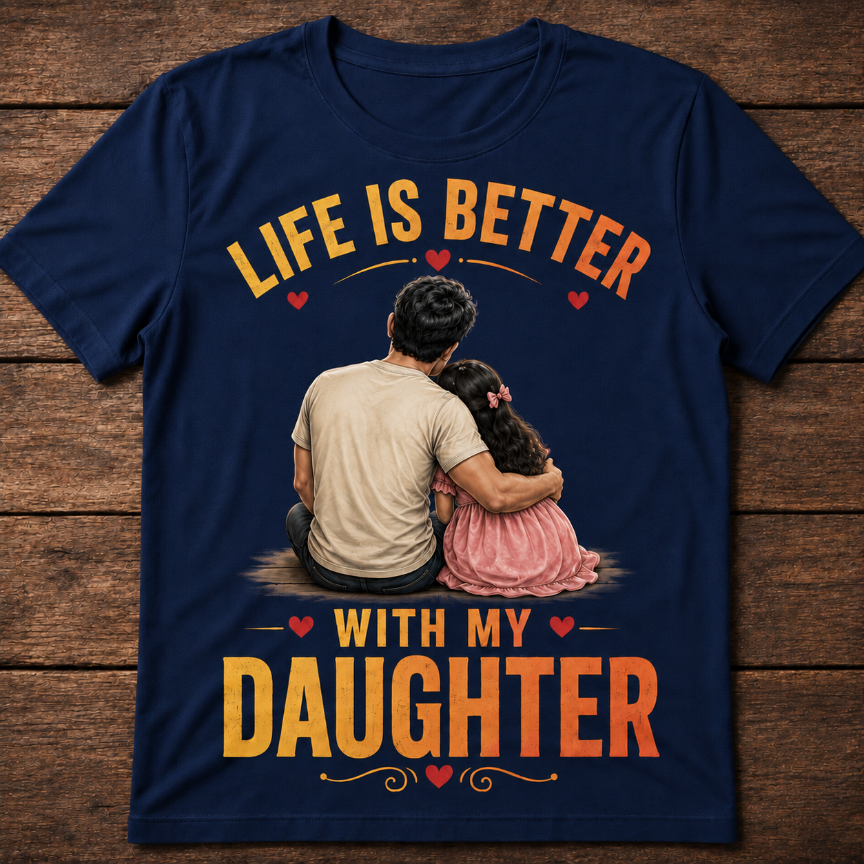 Life Is Better With My Daughter – Father Daughter T-Shirt