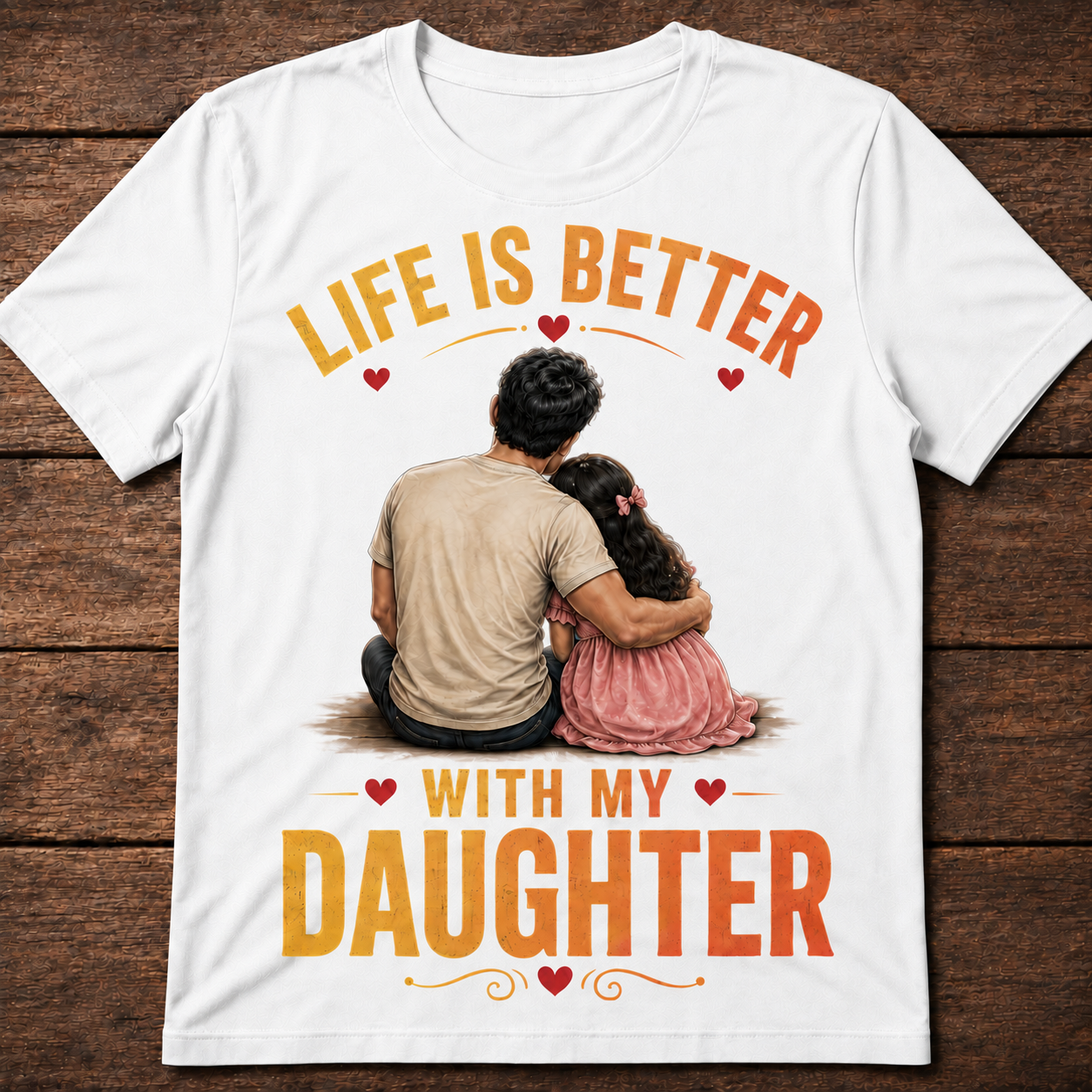 Life Is Better With My Daughter – Father Daughter T-Shirt